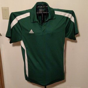 Adidas Climalite green & white golf polo shirt, excellent condition, size S